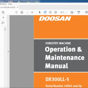 Doosan DX300LL-5 Excavator Forestry Machine Operation & Maintenance Manual - PDF DOWNLOAD