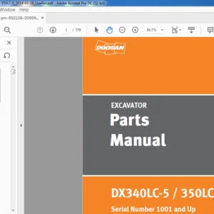 Doosan DX340LC-5 350LC-5 Excavator Parts Manual 950106-00999EF - PDF DOWNLOAD