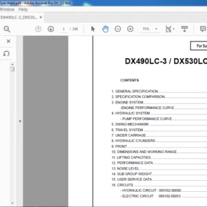Doosan DX490LC-3 DX530LC-3 Engine Specsheet Manual (2) - PDF DOWNLOAD
