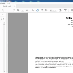 Doosan Excavator Solar 170W-III Shop Manual 2023-7102E-1 - PDF DOWNLOAD