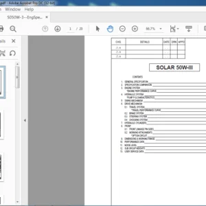 Doosan SOLAR 50W-III Specsheet Manual - PDF DOWNLOAD
