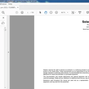 Doosan Solar 130-III Parts Manual 2021-7106BEF - PDF DOWNLOAD
