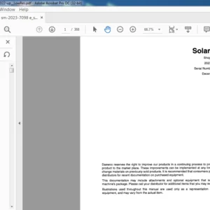 Doosan Solar 130-III Shop Manual 2023-7098E - PDF DOWNLOAD