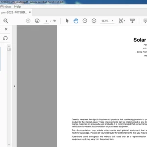 Doosan Solar 130W-III Parts Manual 2021-7075BEF - PDF DOWNLOAD