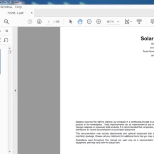 Doosan Solar 130W-III Shop Manual 2023-7099E-1A  - PDF DOWNLOAD