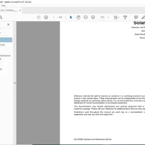 Doosan Solar 225LL Excavator Operation & Maintenance Manual - PDF DOWNLOAD