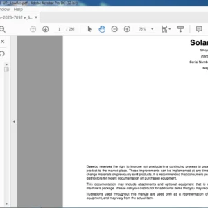 Doosan Solar 70-III Shop Manual 2023-7092E - PDF DOWNLOAD