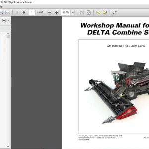 Massey Ferguson EU 9380 DELTA Combine Series Service Manual PDF