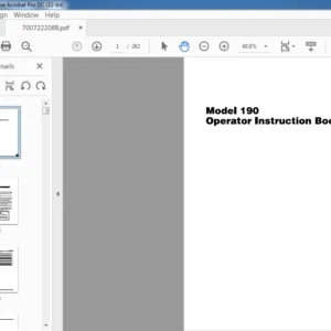 Massey Ferguson EU Hay Equipment MF 190 Square Baler Operator Instruction Manual - PDF DOWNLOAD