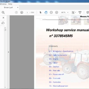 Massey Ferguson EU Tractor 5400 Series 5425 5435 5445 5455 5460 5465 5470 5475 5480 Service Manual - PDF DOWNLOAD