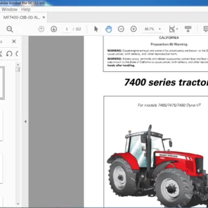 Massey Ferguson EU Tractor 7400 Series 7465 7475 7480 Dyna-VT Operator Instruction Manual