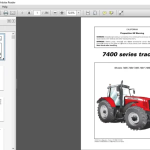 Massey Ferguson EU Tractor 7400 Series 7485-7490-7495-7497-7499 Dyna-VT Operator's Manual - DOWNLOAD