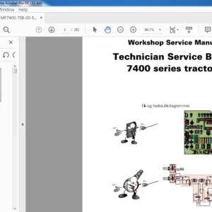 Massey Ferguson EU Tractor 7400 Series Technician Workshop Service Manual - PDF DOWNLOAD