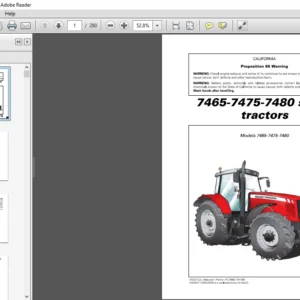 Massey Ferguson EU Tractor 7465-7475-7480 Dyna-VT Operator's Manual - PDF DOWNLOAD