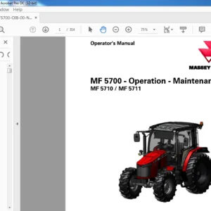 Massey Ferguson EU Tractor MF 5700 Series MF 5710 MF 5711 Operator's Manual - PDF DOWNLOAD