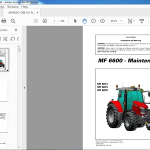 Massey Ferguson EU Tractor MF 6600 Series MF6614 MF6615 MF6616 Dyna-VT Operator's Manual - DOWNLOAD