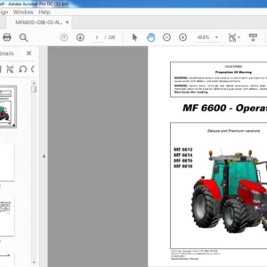Massey Ferguson EU Tractor MF6600 Series 6613 6614 6615 6616 Dyna-6 Operator's Manual - PDF DOWNLOAD