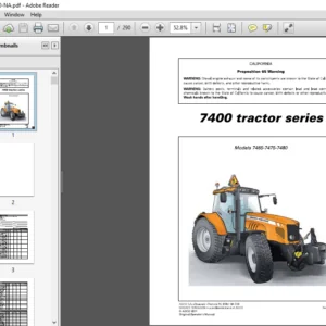 Massey Ferguson EU Tractor MF7400 Series 7465-7475-7480 Operator Instruction Manual - PDF DOWNLOAD