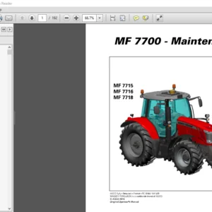 Massey Ferguson EU Tractor MF7700 Series MF 7715 MF 7716 MF 7718 Dyna-VT Operator's Manual - PDF DOWNLOAD