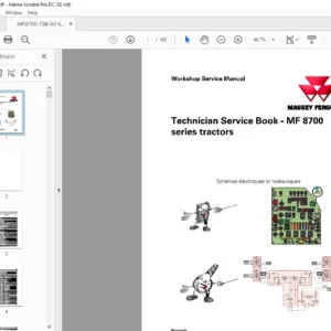 Massey Ferguson EU Tractor MF8700 Series 8727 8730 8732 8735 8737 8740 Technician Service Manual - PDF DOWNLOAD