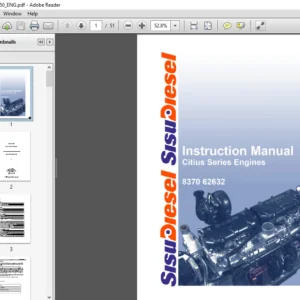 Massey Ferguson EU Tractor Sisu Diesel Citius Series Engine Instruction Manual - PDF DOWNLOAD
