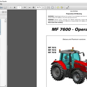 Massey Ferguson MF 7600 Series MF 7615 MF 7616 MF 7618 Dyna-VT Operator's Manual - PDF DOWNLOAD