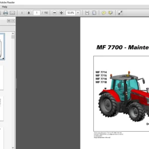 Massey Ferguson MF 7700 Series MF 7714 7715 7716 7718 Dyna-4 Dyna-6 Operator's Manual - PDF DOWNLOAD