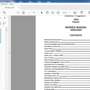 Massey Ferguson NA Tractor 2635 Service Manual - PDF DOWNLOAD