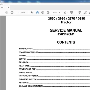Massey Ferguson NA Tractor 2650 2660 2670 2680 Service Manual - PDF DOWNLOAD