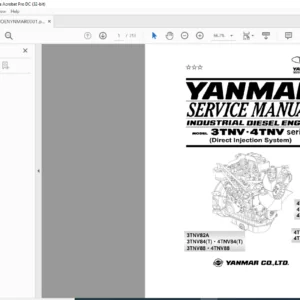 YANMAR 3TNV 4TNV INDUSTRIAL DIESEL ENGINE SERVICE MANUAL - PDF DOWNLOAD