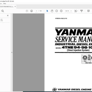 YANMAR DEL4T NE94•9B-10&(T) INDUSTRIAL DIESEL ENGINE SERVICE MANUAL - PDF DOWNLOAD