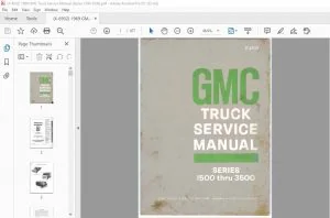 1969 GMC Truck 1500 3500 series service manual