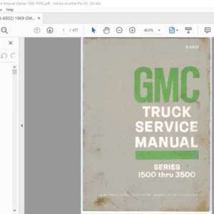 1969 GMC Truck 1500 3500 series service manual