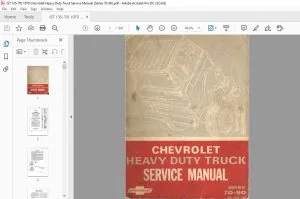 1970 Chevrolet Heavy duty Truck Chassis 70-90 series service manual