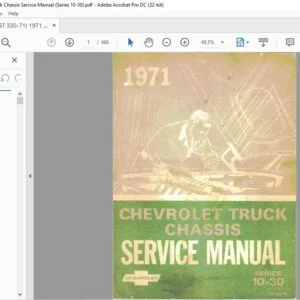 1971 Chevrolet Truck chassis 10-30 series service manual