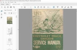 1971 Chevrolet Truck chassis 40-60 series service manual