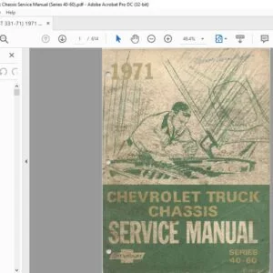 1971 Chevrolet Truck chassis 40-60 series service manual