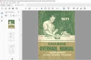 1971 Chevrolet Truck chassis 40-60 series supplement overhaul manual