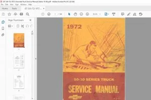 1972 Chevrolet 10-30 series Truck service manual