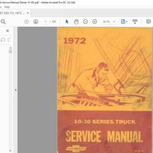 1972 Chevrolet 10-30 series Truck service manual