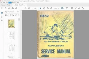 1972 Chevrolet 40-60 series Truck Supplement service manual