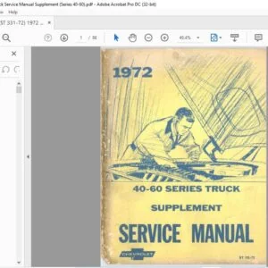 1972 Chevrolet 40-60 series Truck Supplement service manual