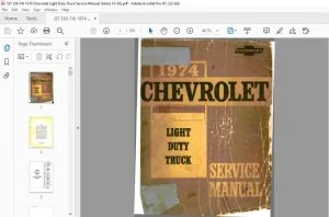 1974 Chevrolet light duty Truck 10-30 series Service manual