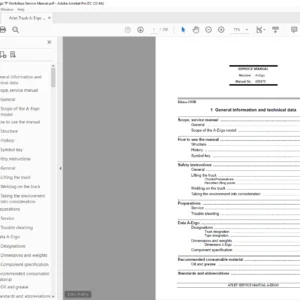 Atlet Truck A-Ergo A-Ergo TF Workshop Service Manual - PDF DOWNLOAD