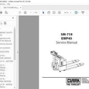CLARK FORKLIFT SM-719 EWP45 SERVICE MANUAL