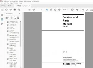 CLARK FORKLIFT SPM 642 CTT 3 SERVICE MANUALS