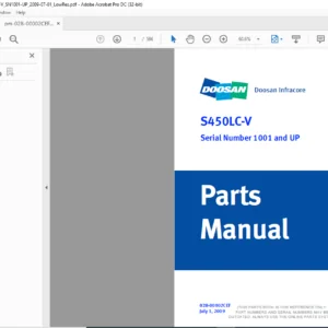 DAEWOO DOOSAN S450LC V EXCAVATOR PARTS MANUAL 028 00002CEF – PDF DOWNLOAD
