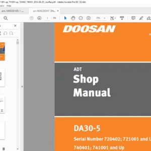 Daewoo Doosan ADT DA30-5 Shop Manual MX533347 - PDF DOWNLOAD
