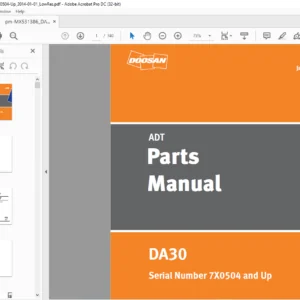 Daewoo Doosan ADT DA30 Parts Manual MX531386 – PDF DOWNLOAD