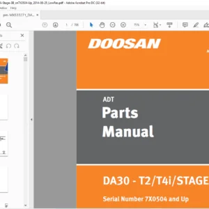 Daewoo Doosan ADT DA30 - T2T4iSTAGE 3B Parts Manual MX533271 - PDF DOWNLOAD